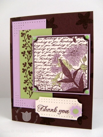 Stampin up fresh cuts chocolate