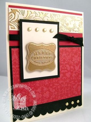 Stampin up cute and curly faux metal