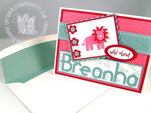 Stampin up wild about you card envelope combo