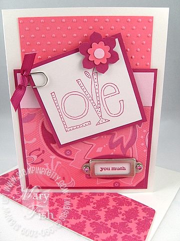 Stampin up love you much bundle raspberry tart