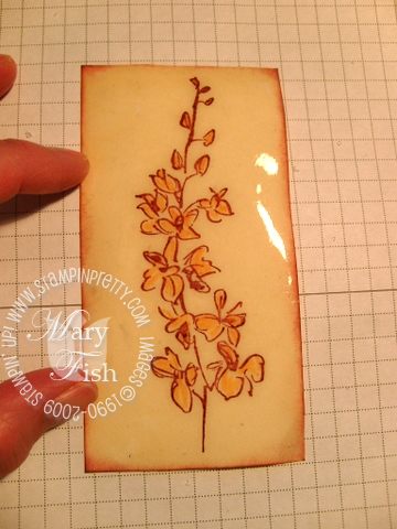 Stampin up cracked glass clear finish