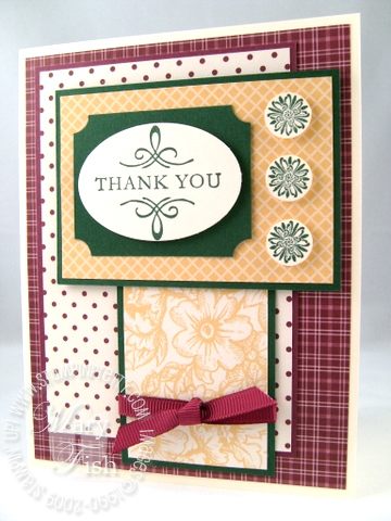 Stampin up elegant thank you parisian summer