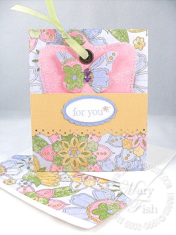 Stampin up tea party top note gift certificate