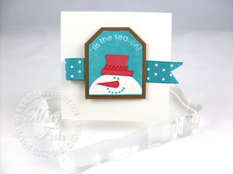 Stampin up christmas punch snowman