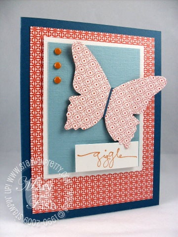 Stampin up warm words butterfly die