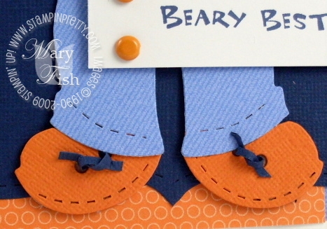 Stampin up build a bear shoe laces