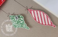 Stampin up christmas greetings ornaments