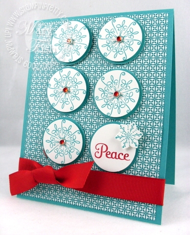 Stampin up serene snowflakes peace