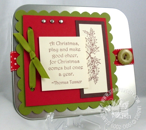 Stampin up good cheer dvd tin 2