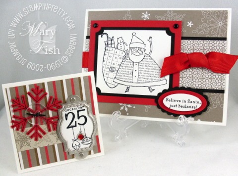 Stampin up just beclause christmas card