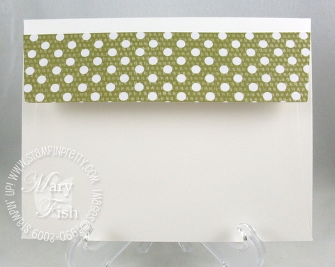 Stampin up sweet pea designer series paper envelope flap