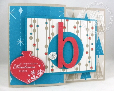 Stampin up holiday lounge trifold card