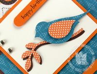Stampin up extra large two step bird punch close up