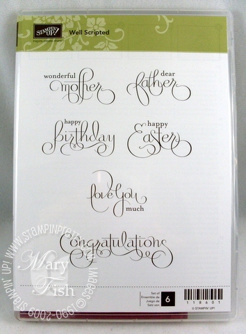 Stampin up well scripted dvd case