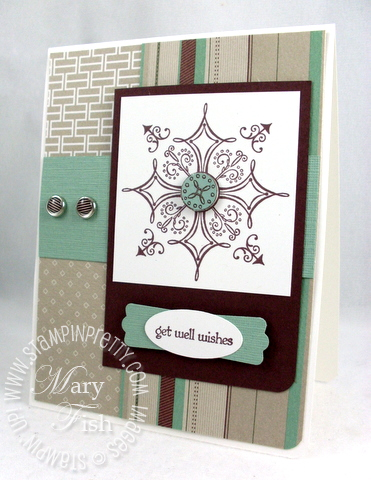 Stampin pretty serene snowflakes masculine card