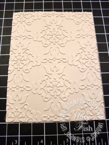 Stampin up vintage wallpaper textured impressions embossing folder