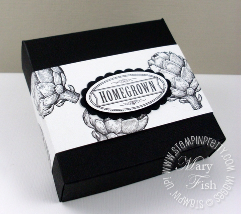 Stampin up homegrown artichoke pizza box