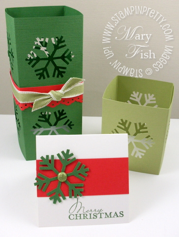 Stampin up snowflake punch luminaria group