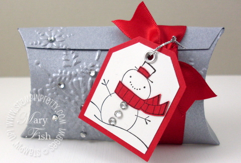 Stampin up christmas cute pillow box