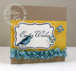Stampin up easter card four frames bitty buttons video tutorial