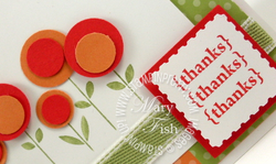 Stampin up hello blossoms circle punches thank you card idea