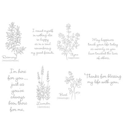 Herb expressions stampin up rubber stamps