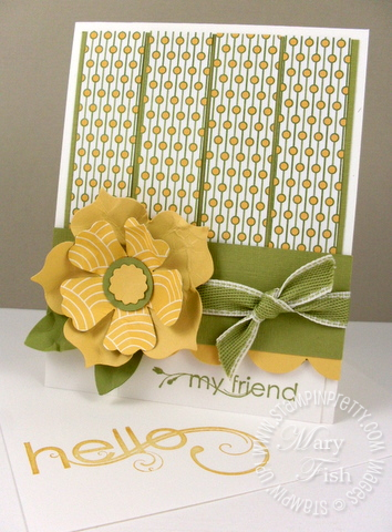 Stampin up mojo monday my friend fun flowers die