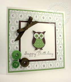 Stampin up mojo monday birthday card owl punch ideas
