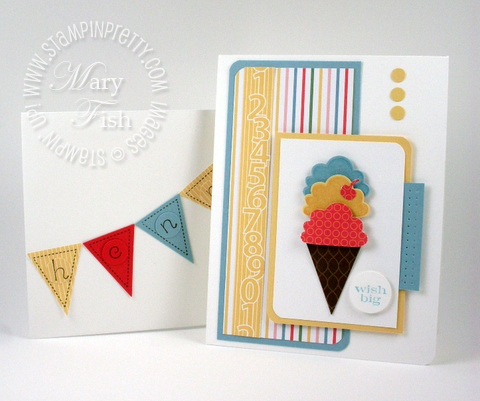 Stampin up pennant parade rubber stamping punch birthday card