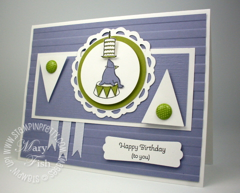 Stampin up mojo monday under the big top modern label punch