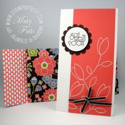 Stampin up raining flowers get well card idea video tutorial envelope simply scored punch