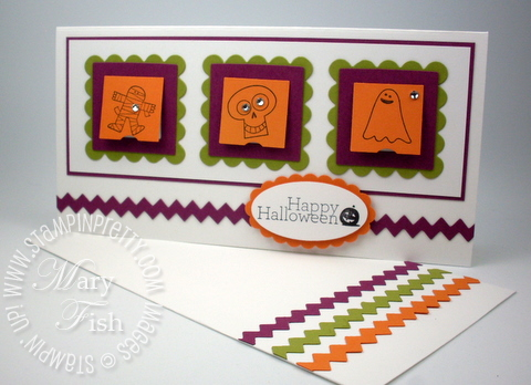 Stampin up halloween card ideas punch peekaboo frames die big shot