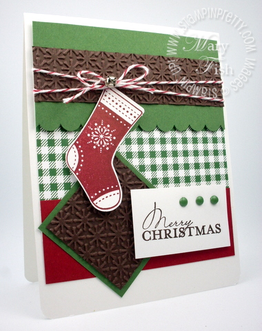 Stampin up stitched stockings rubber stamps builder punch christmas catalog 