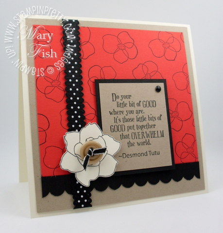 Stampin up pretty pursuit of happiness card border punch idea