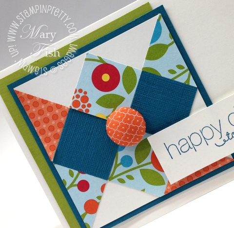 Stampin up summer smooches square punch simply scored scoring tool diagonal plate envelope 3