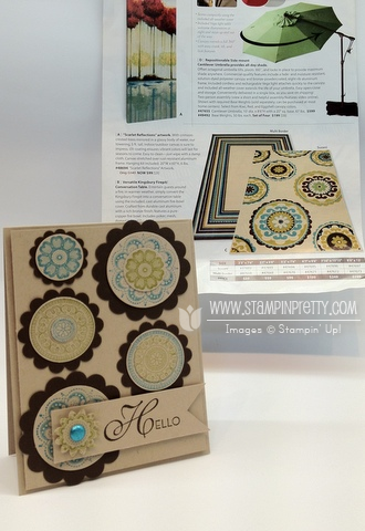 Stampin up demonstrator order online catalog circle punch blog card ideas lacy & lovely