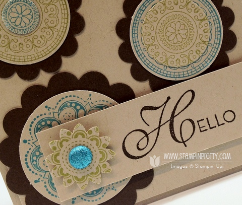 Stampin up demonstrator order online catalog circle punch blog card idea boho blossom