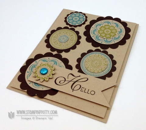 Stampin up demonstrator order online catalog circle punch blog card idea boho blossoms