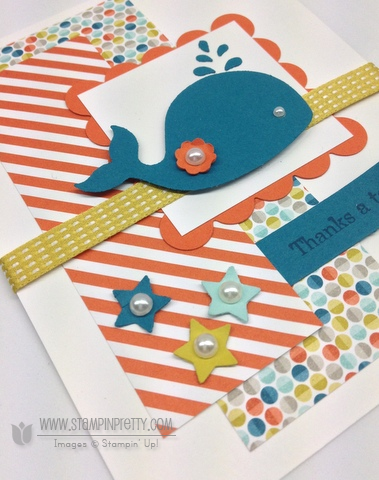 Stampin up stampinup pretty oh whale spring catalogs card idea punch order online
