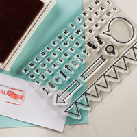 Designer Typeset Photopolymer Stamp Set