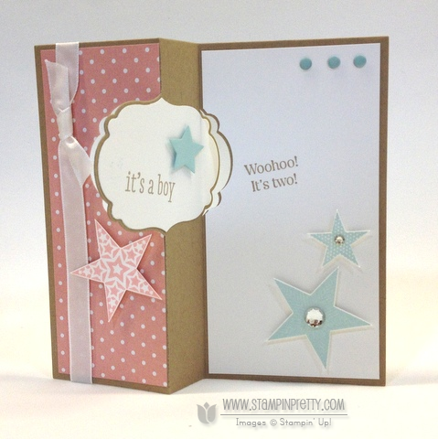 Stampin up stampinup stamp it pretty order thinlits labels card die baby card twins idea simply stars circle