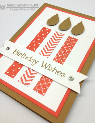 Stampin up stampinup birthday candles bird builder punch mary fish order stamps it card idea