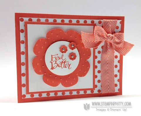 Stampin up stampinup pretty order buy sassy salutations floral frames framelits dies big shot get well card