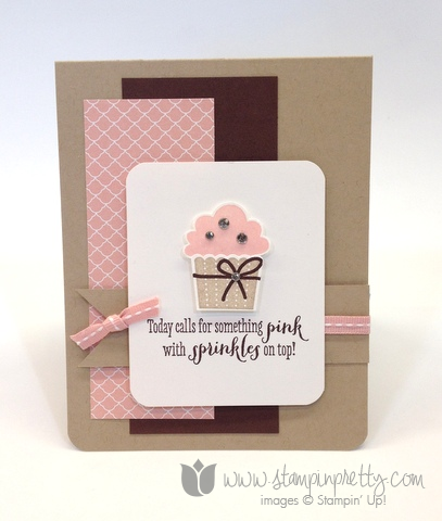 Stampin up create a cupcake builder punch remembering your birthday girls ideas mary fish pretty card