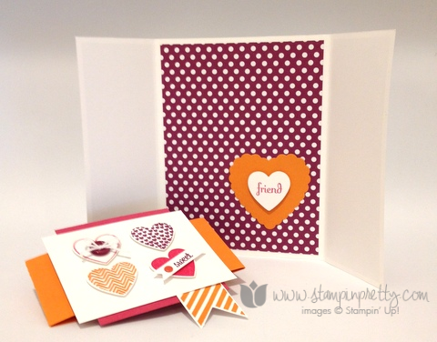 Stampin up stamping stamp it pretty hearts a flutter framelits dies fabulous phrases card ideas fold gate heart blog