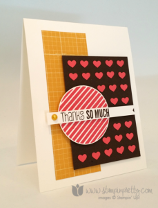 Stampin Up thank you card idea hearts border punch by Mary Fish StampinUp Demonstrator