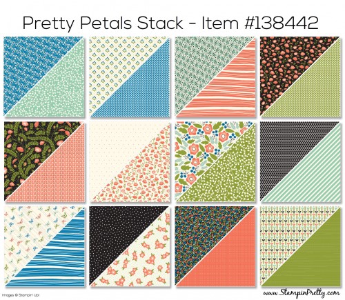 Stampin Up Pretty Petals Designer Series Paper Stack