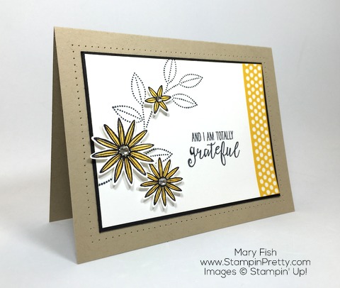 Stampin Up Grateful Bunch Blossom Bunch Punch Thank You Card by Mary Fish