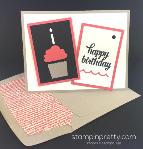 Stampin Up Cupcake Punch Birthday Card & Envelope By Mary Fish StampinUp