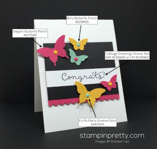 Stampin Up Cottage Greetings Congrats Congratulations Card By Mary Fish StampinUp Supply List